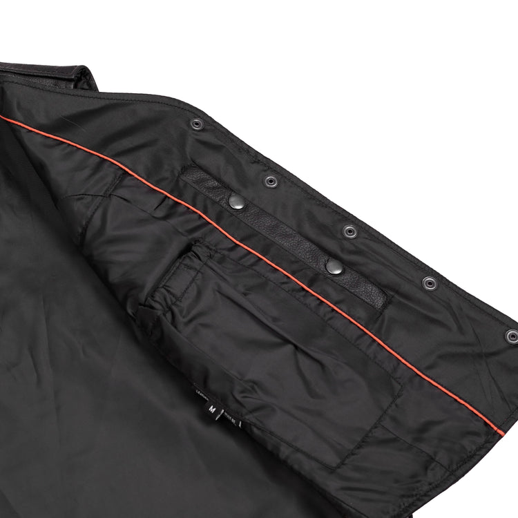 Clara Women's leather motorcycle vest