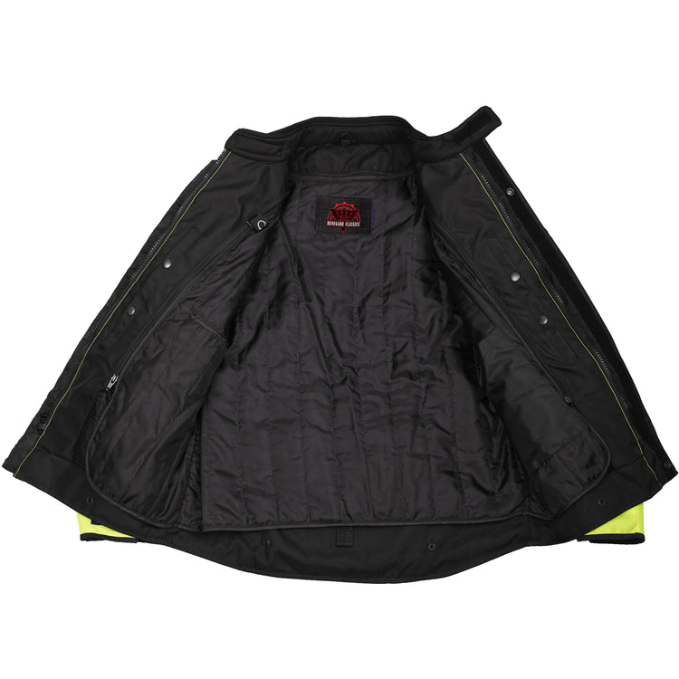4-Season Hi-Vis Mens Textile Motorycyle Jacket Waterproof & Ventilated