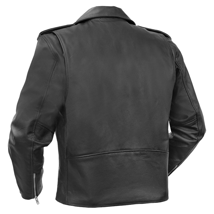 Dawn Rider Men's Premium Black Leather Motorcycle Jacket