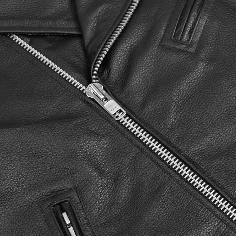 Dawn Rider Men's Premium Black Leather Motorcycle Jacket