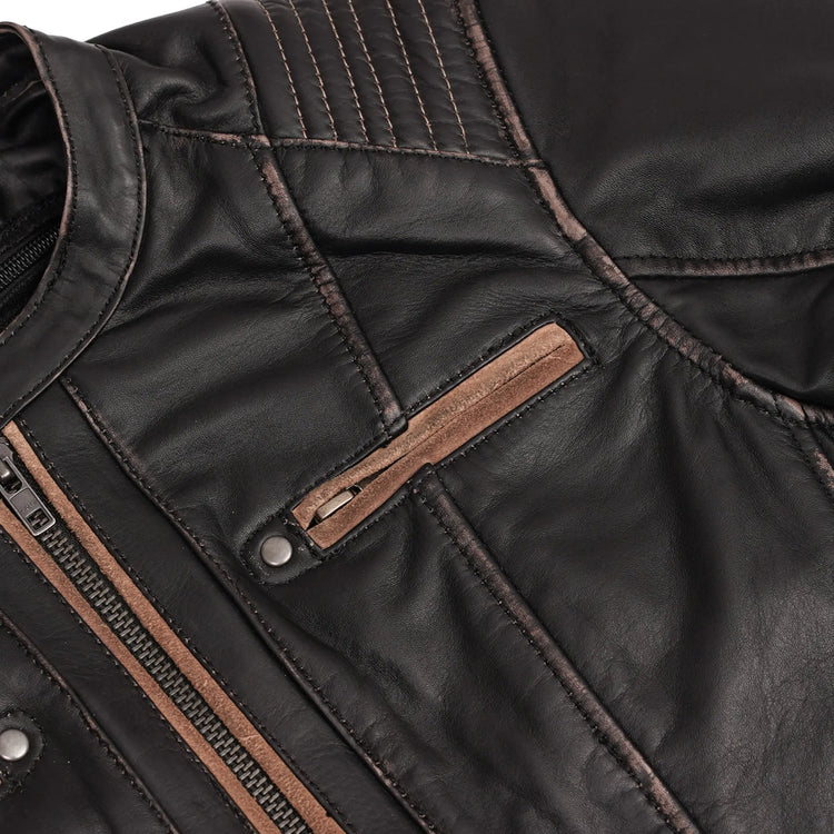 Maison Veyra Women’s Leather Motorcycle Jacket