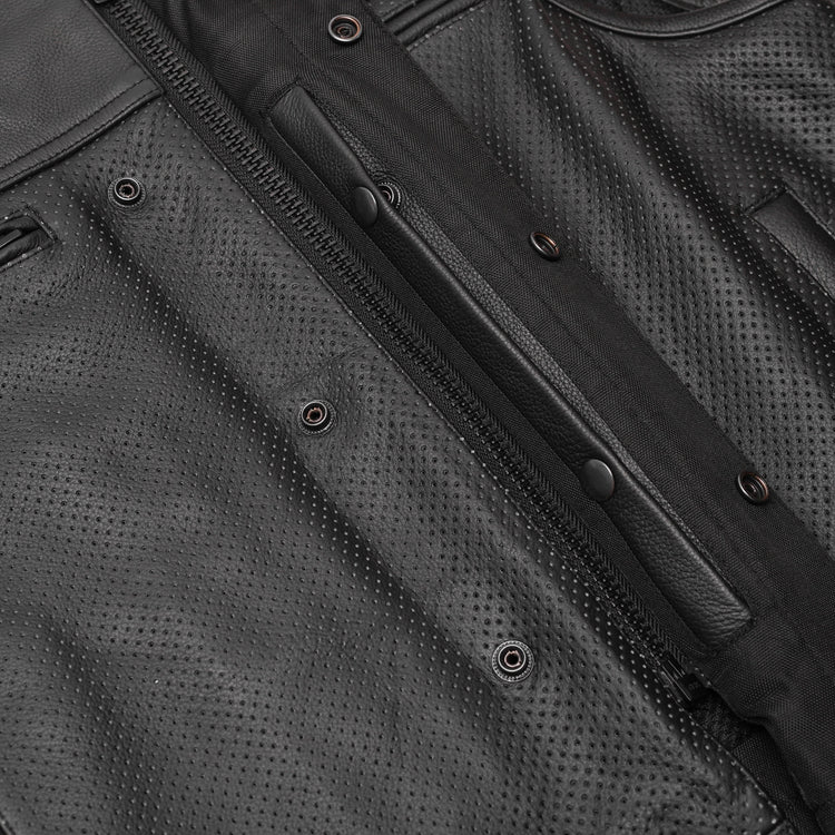 Gravel Ghost Lowcut Mens Leather Motorcycle Vest
