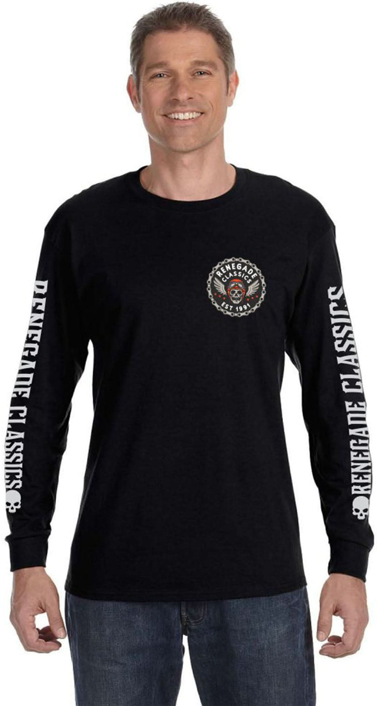 RC Chain Skull Men's Long Sleeve Shirt