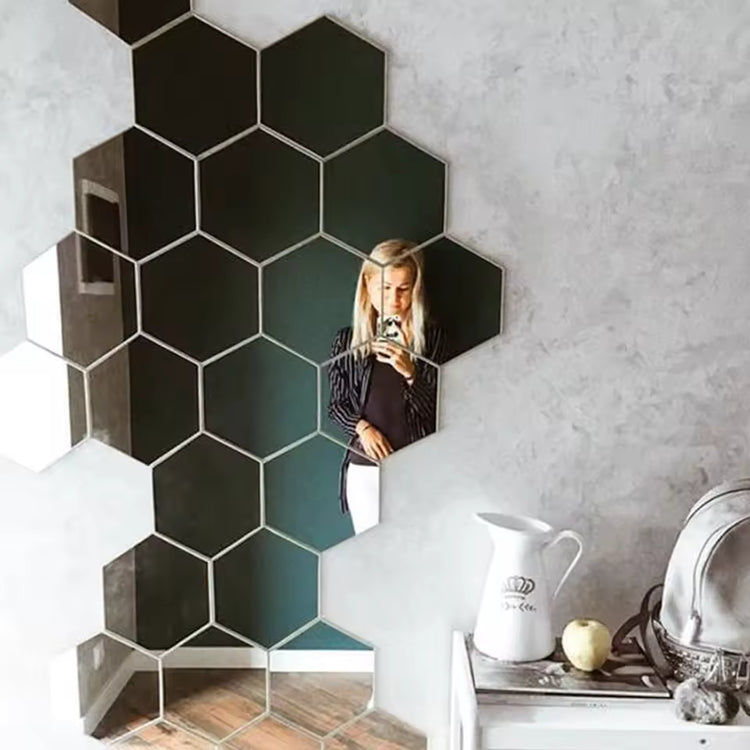 Hexagon Mirror Wall Sticker