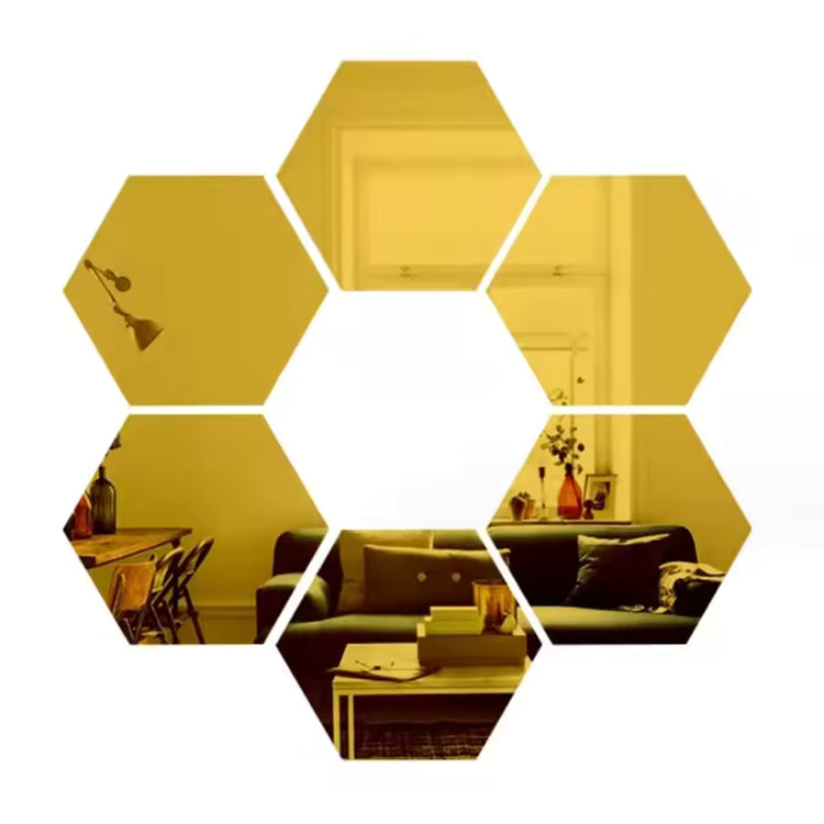 Hexagon Mirror Wall Sticker