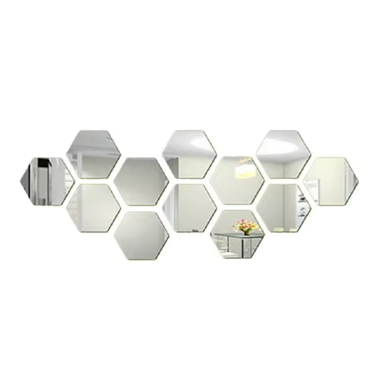Hexagon Mirror Wall Sticker