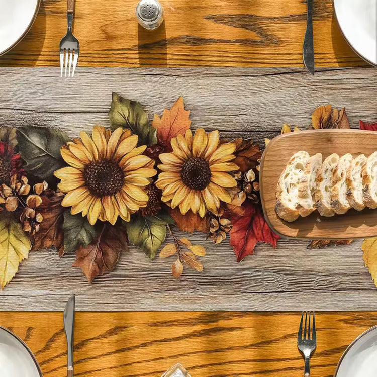 Festive Autumn Sunflower Table Runner