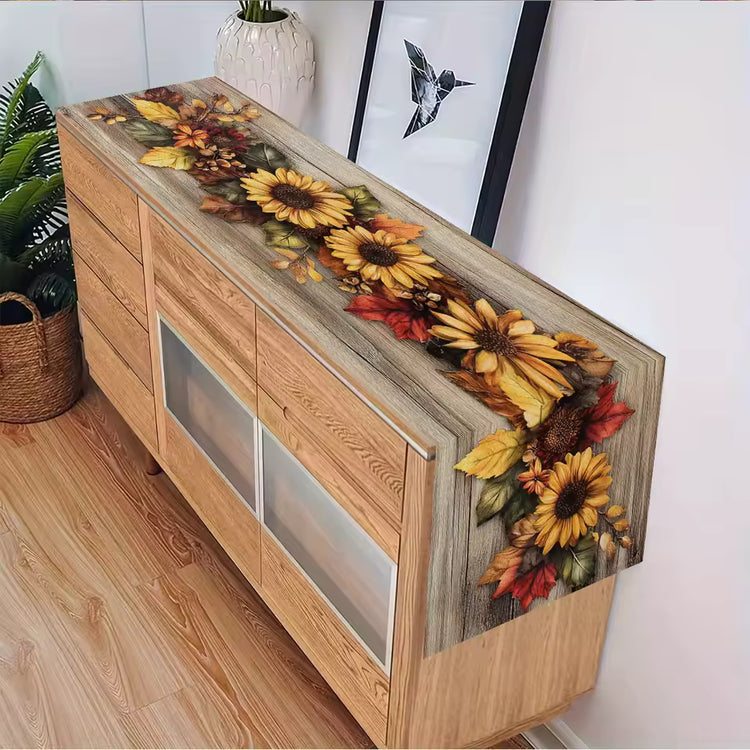 Festive Autumn Sunflower Table Runner