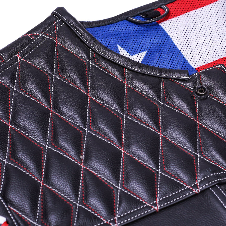 Throtlex Mens Leather Motorcycle Vest