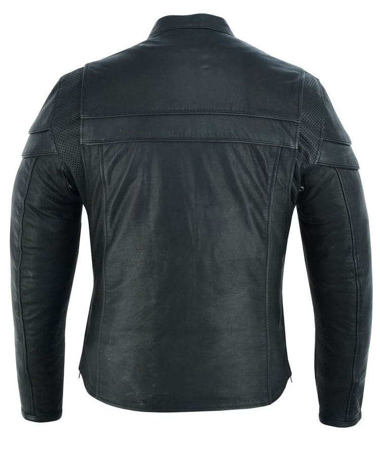 Speedster Black Men's Leather Motorcycle Jacket