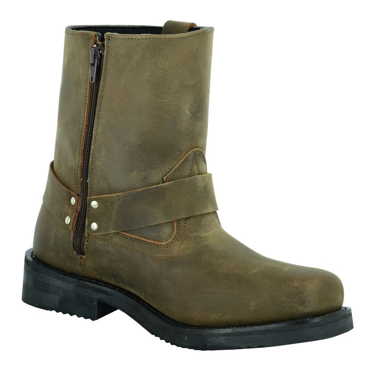 Ghoststep Men's 7" Motorcycle Leather Boots – Brown
