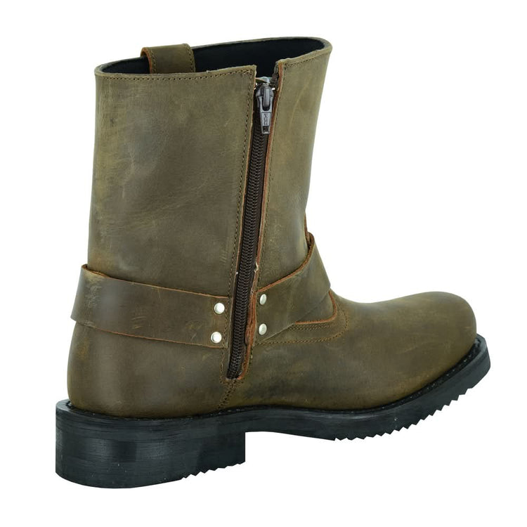 Ghoststep Men's 7" Motorcycle Leather Boots – Brown
