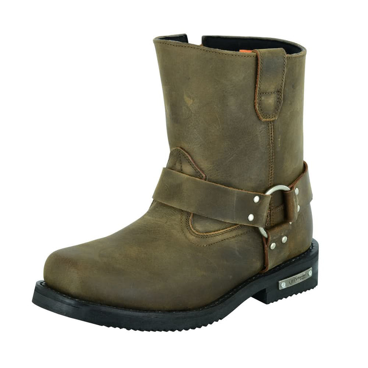 Ghoststep Men's 7" Motorcycle Leather Boots – Brown
