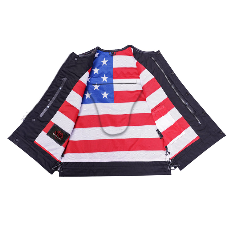 Throtlex Mens Leather Motorcycle Vest