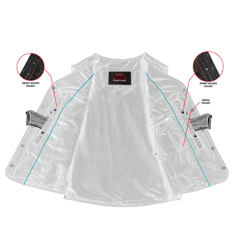 Clara Women's leather motorcycle vest