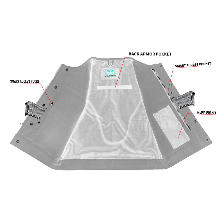 Rustmark Blaze™ Lowcut Mens Textile Motorcycle Vest