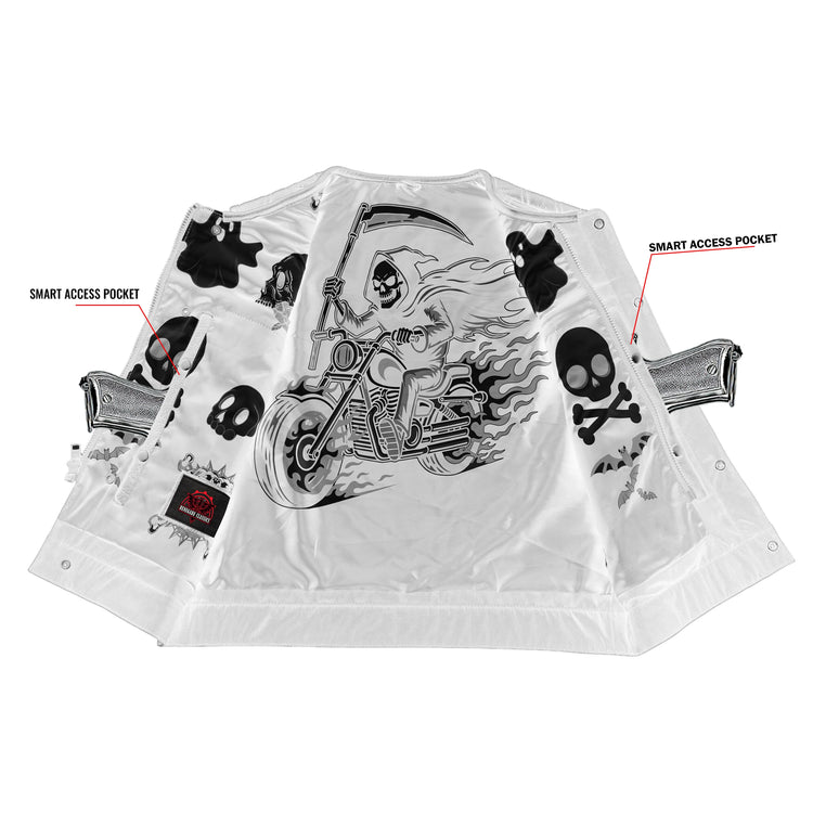 Nocturne Mens Leather Motorcycle Vest