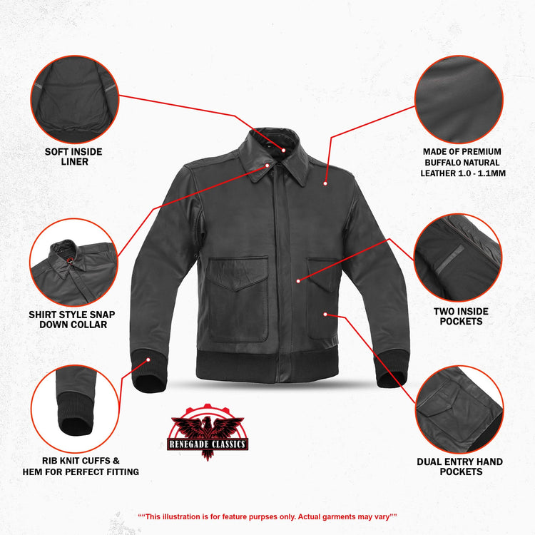 Astor Men’s Leather Motorcycle Jacket