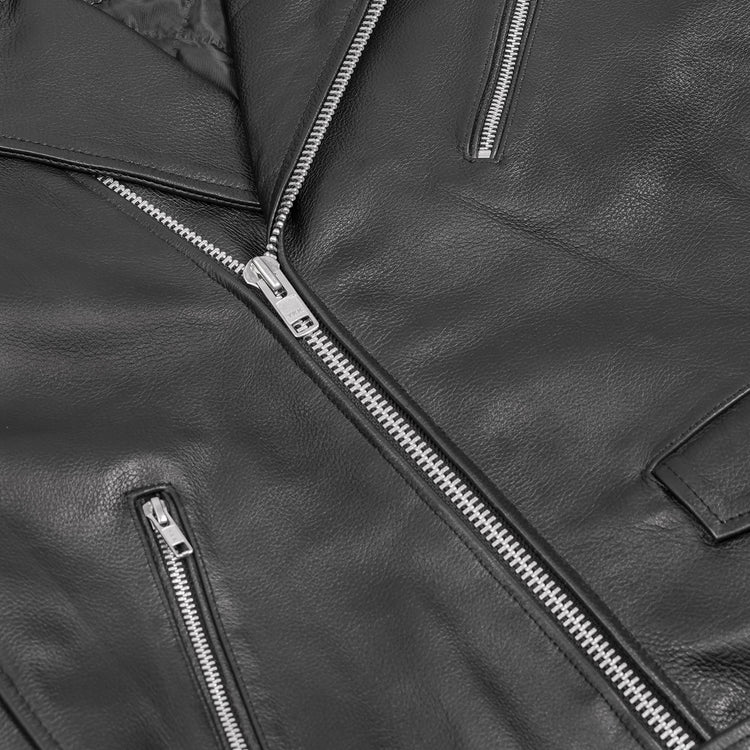 Freedom Rider Black Men's Leather Jacket – Eagle Embossed