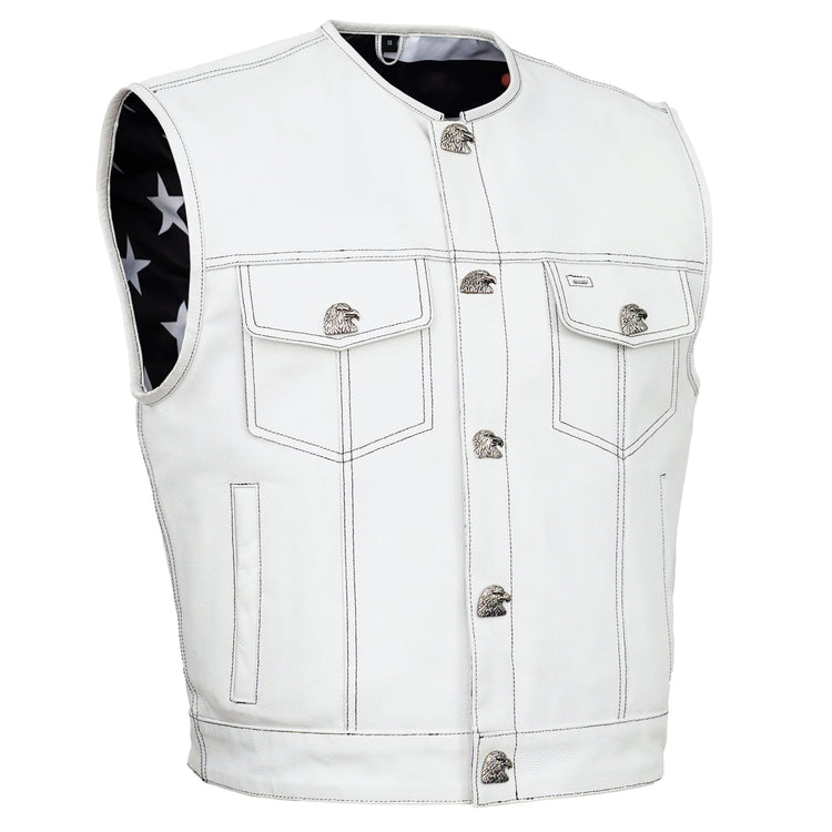 Glory Ride Lowcut Mens Motorcycle Leather Vest