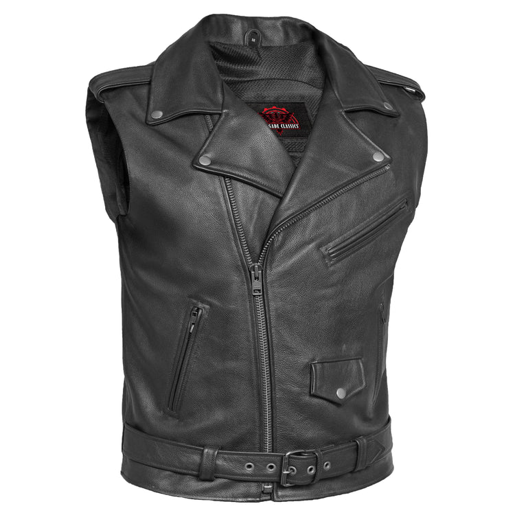 Cruze™ Mens Leather Motorcycle Vest
