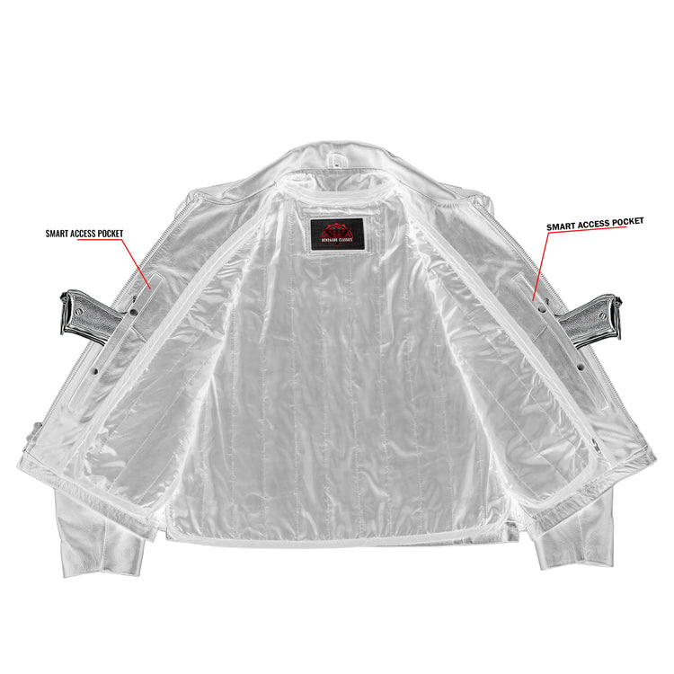 Black Raider Men’s Leather Motorcycle Jacket