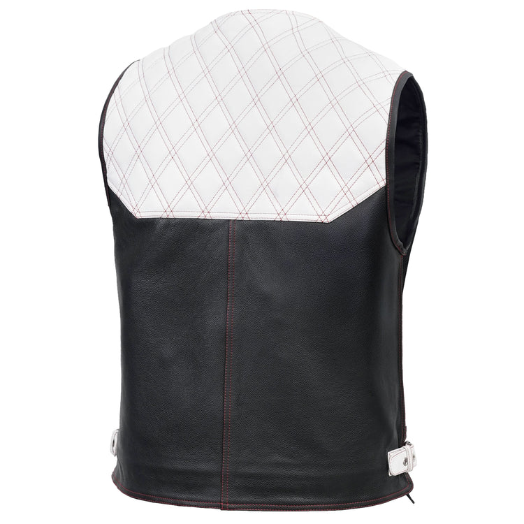Star-Dusted Mens Leather Motorcycle Vest