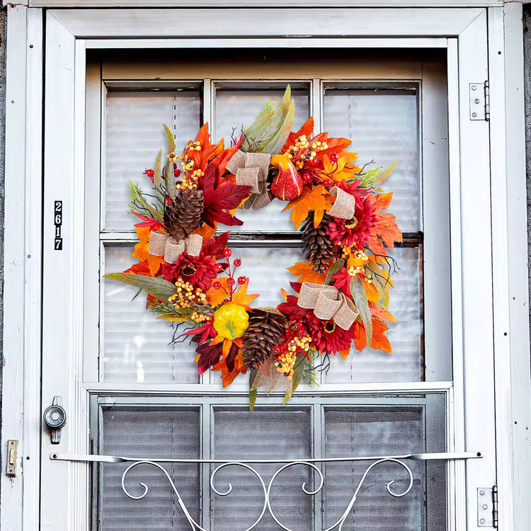 Yannew Fall Wreaths for Front Door