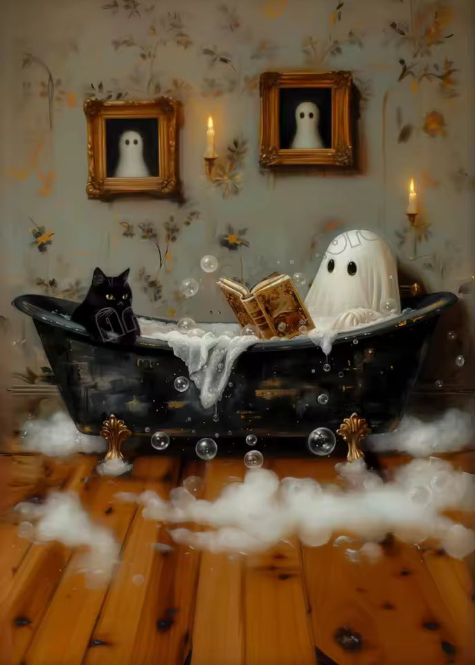 Bathroom Spooky Bubblebath Poster