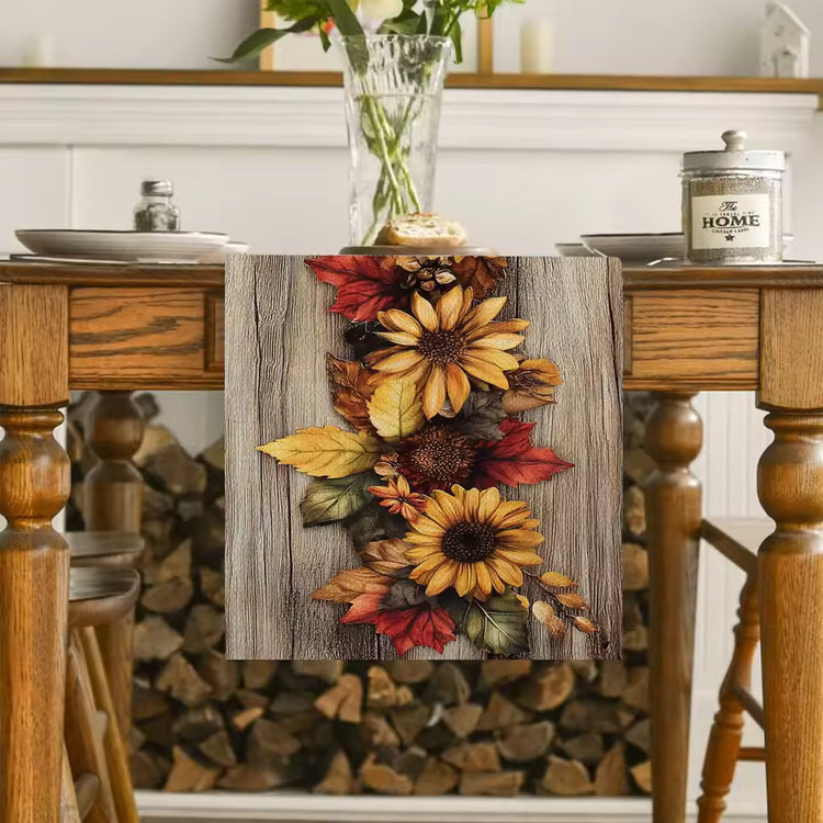 Festive Autumn Sunflower Table Runner