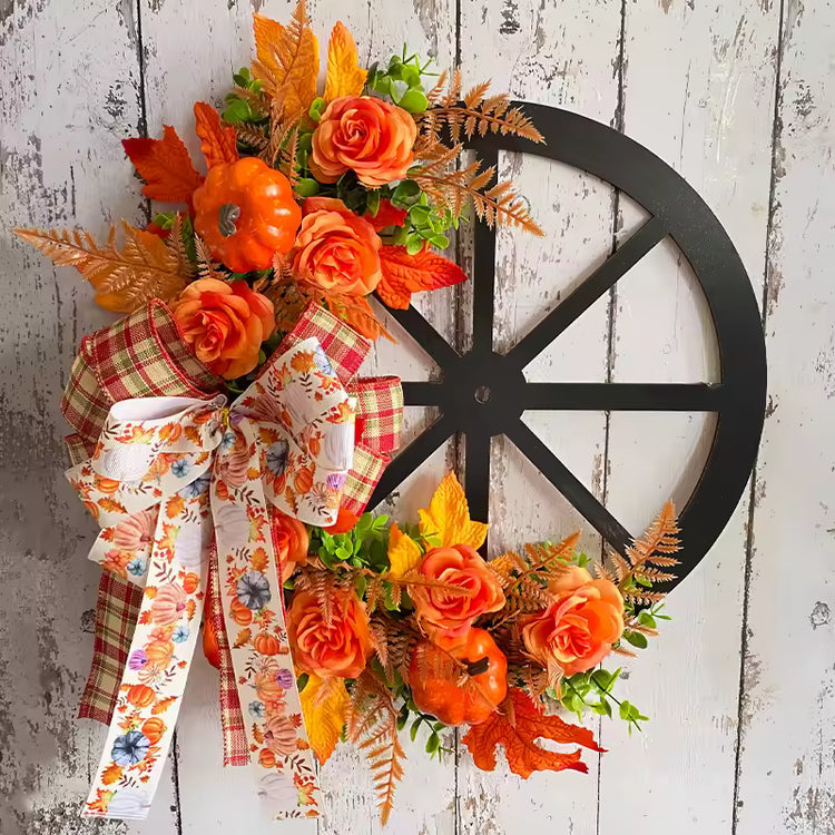 Yannew Fall Wreaths for Front Door