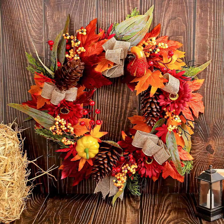 Yannew Fall Wreaths for Front Door