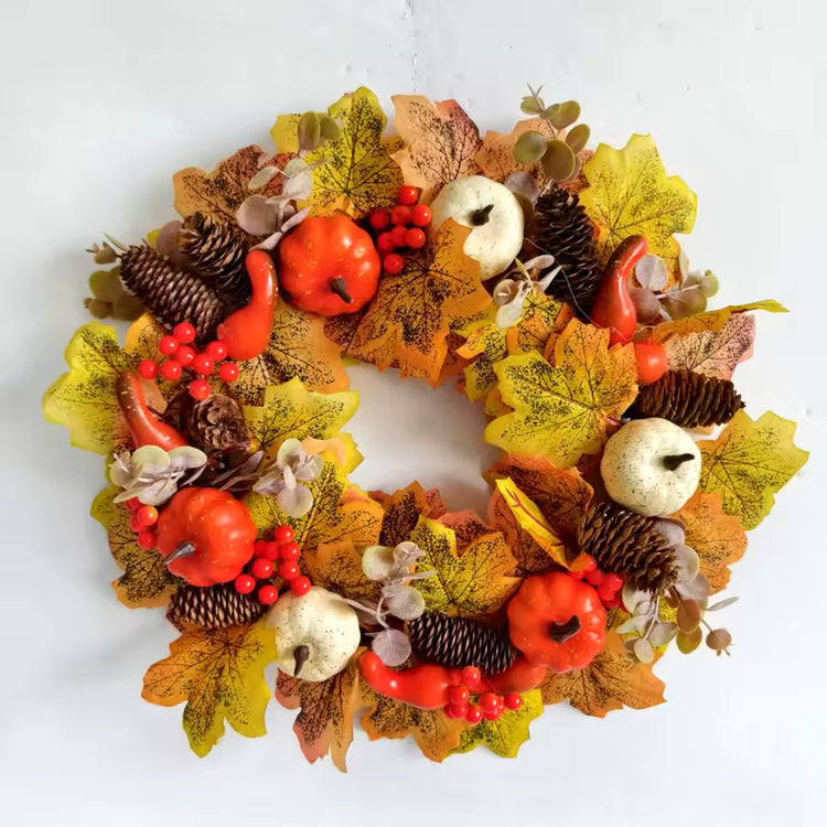 Yannew Fall Wreaths for Front Door