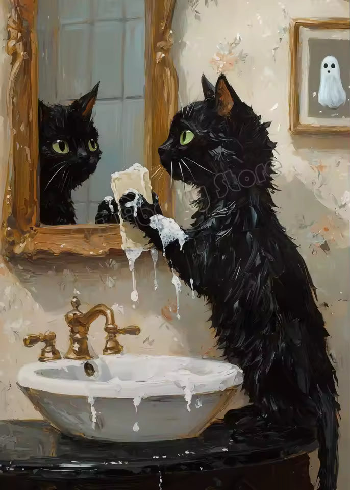 Bathroom Spooky Bubblebath Poster