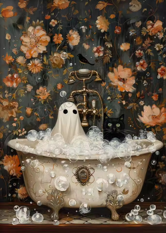 Bathroom Spooky Bubblebath Poster