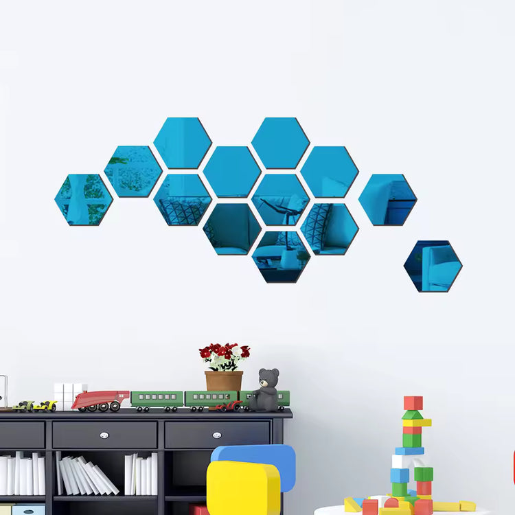 Hexagon Mirror Wall Sticker