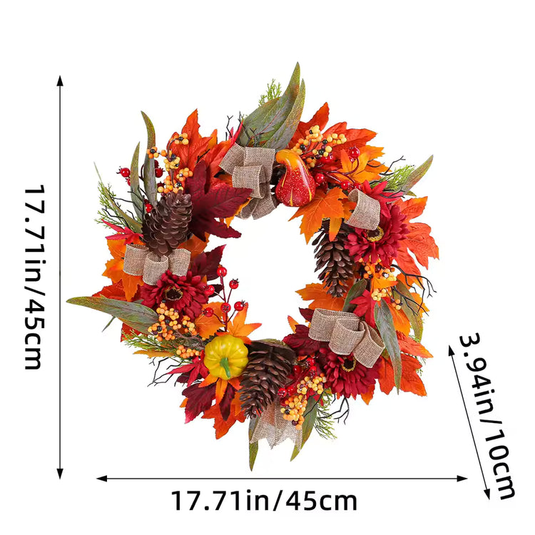 Yannew Fall Wreaths for Front Door