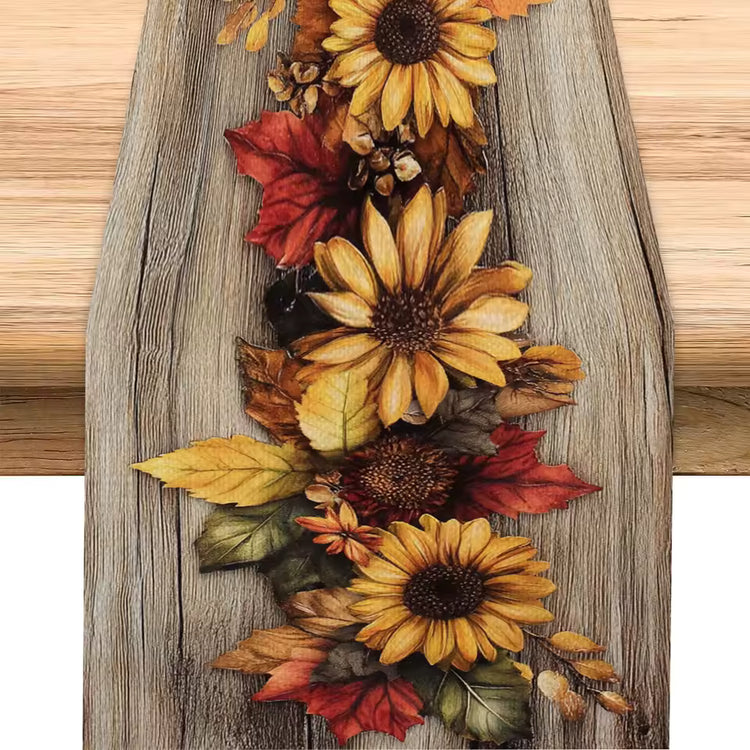 Festive Autumn Sunflower Table Runner