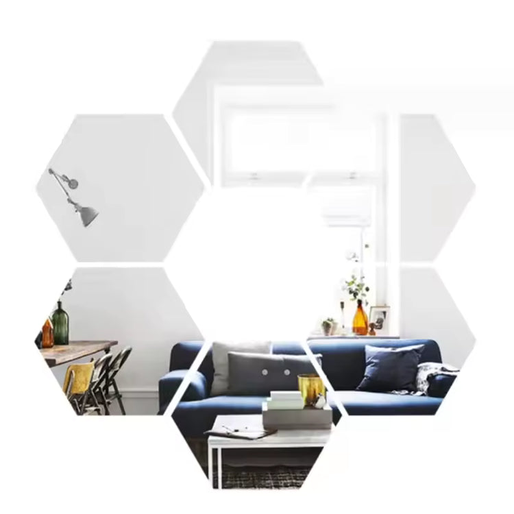 Hexagon Mirror Wall Sticker