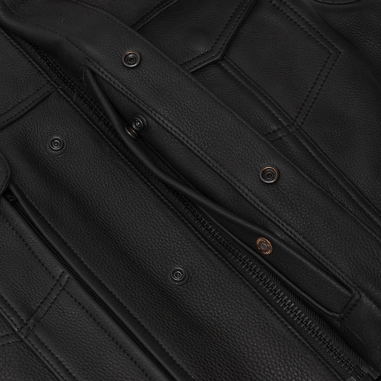NightSentinel - Men’s Leather Motorcycle Vest