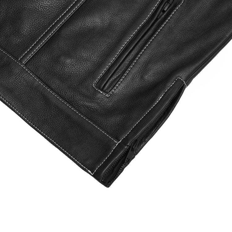 Dustin Men's Leather Motorcycle Vest