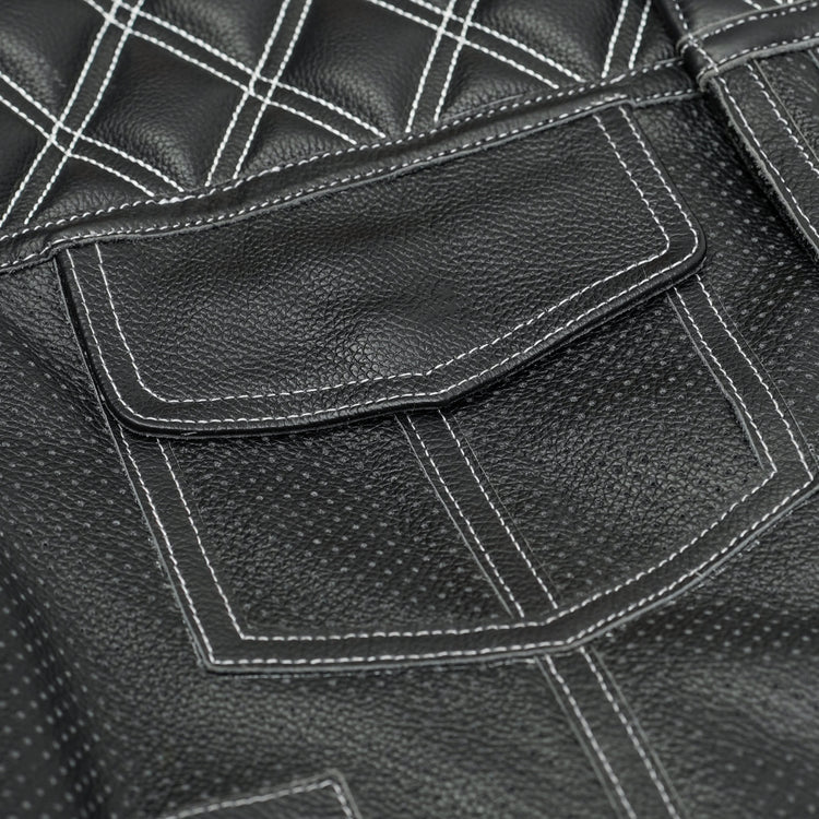 Blaze Lowcut Chrome Phantom Men's Leather Vest