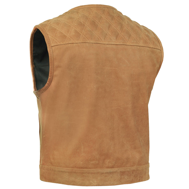 Rustic Rebel Lowcut Mens Leather Motorcycle Vest
