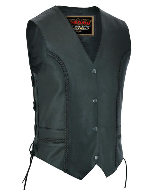 Enchantia Women's leather motorcycle vest