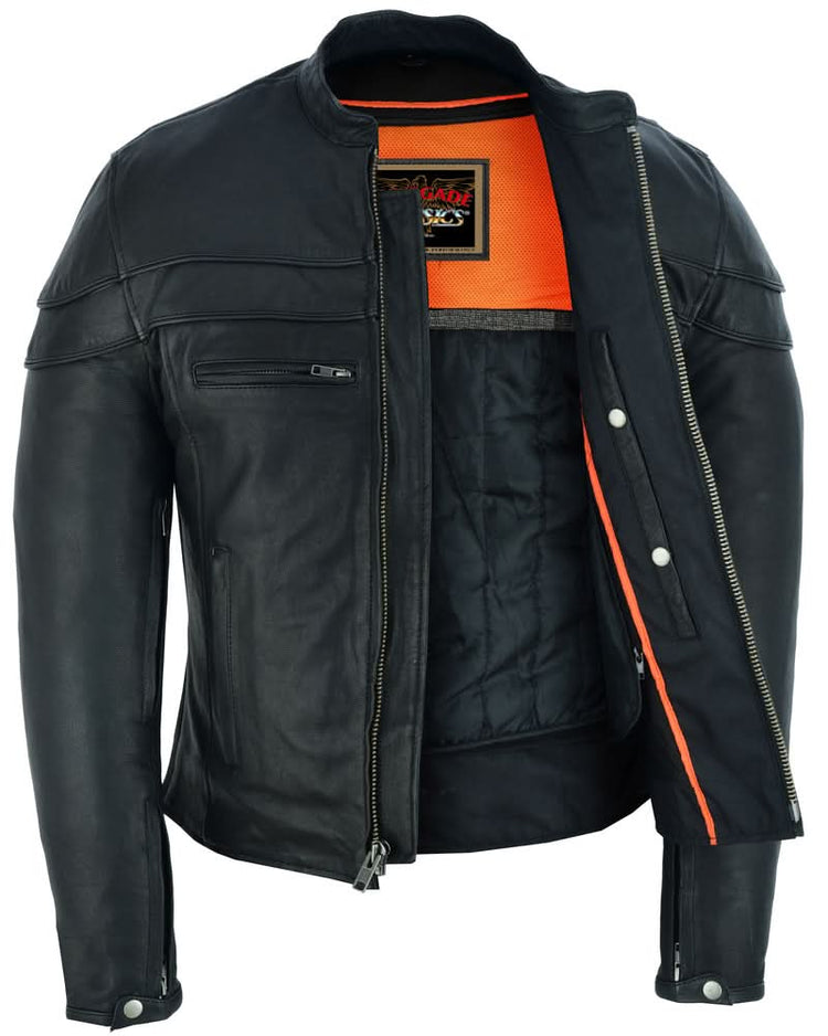 Speedster Black Men's Leather Motorcycle Jacket
